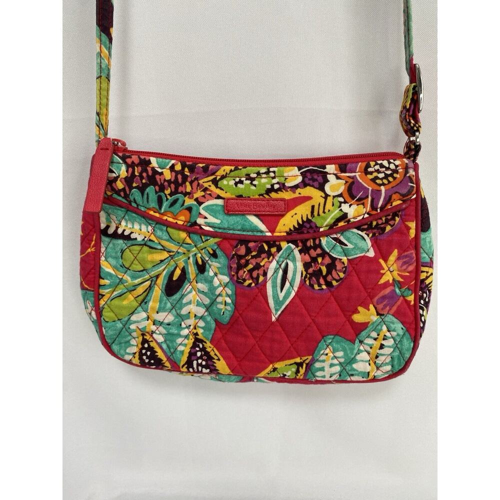Vera Bradley Little Crossbody‎ in Rumba Pink, Blue, Yellow, Purple